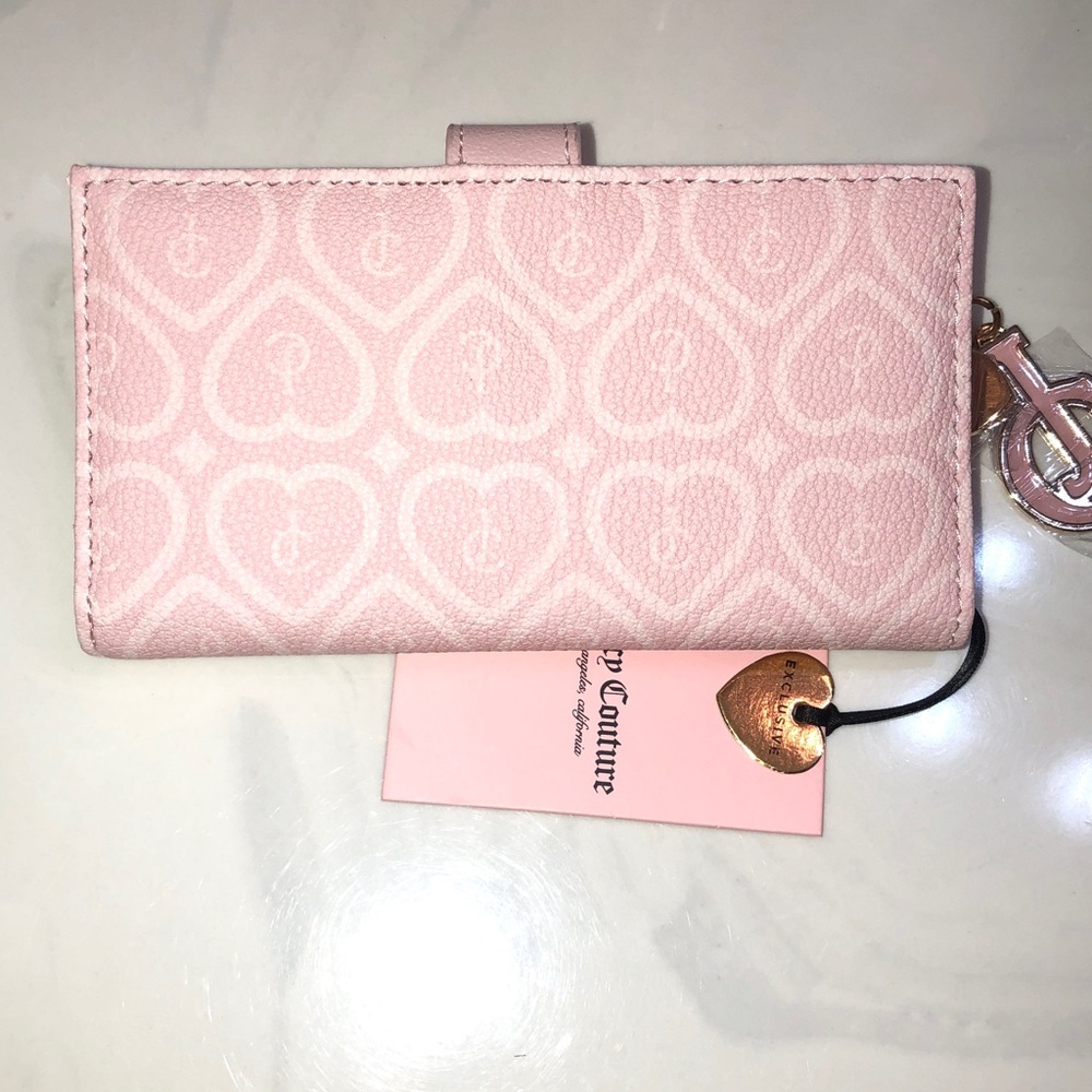 Juicy Couture Pink Clay The Bubble Pop Large Bifold + Pullout Card Case NWT - Picture 11 of 16